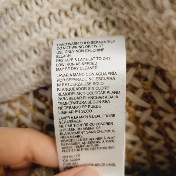 NWOT Anthropologie Fringe Turtleneck Cropped Poncho Sweater $200 - Picture 8 of 8